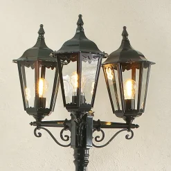 Firenze lygtepæl, 3 lyskilder, grøn