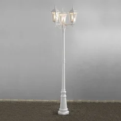 Firenze lygtepæl, 3 lyskilder, hvid