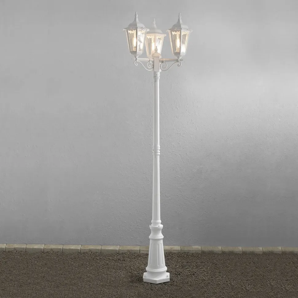 Firenze lygtepæl, 3 lyskilder, hvid