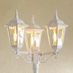 Firenze lygtepæl, 3 lyskilder, hvid