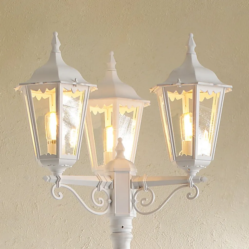 Firenze lygtepæl, 3 lyskilder, hvid