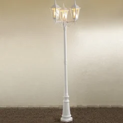 Firenze lygtepæl, 3 lyskilder, hvid