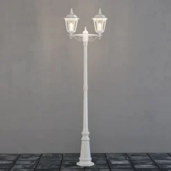 Firenze lygtepæl, 2 lyskilder, hvid
