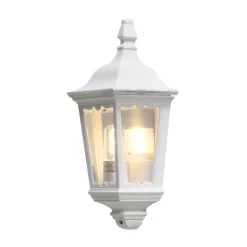 Firenze udendørs væglampe, halvcirkel, hvid