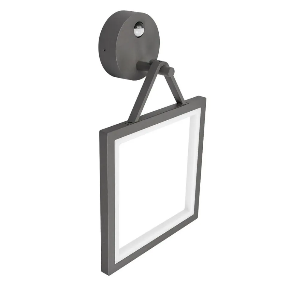 Firkantet LED-væglampe Mirco med bevægelsessensor