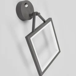 Firkantet LED-væglampe Mirco med bevægelsessensor