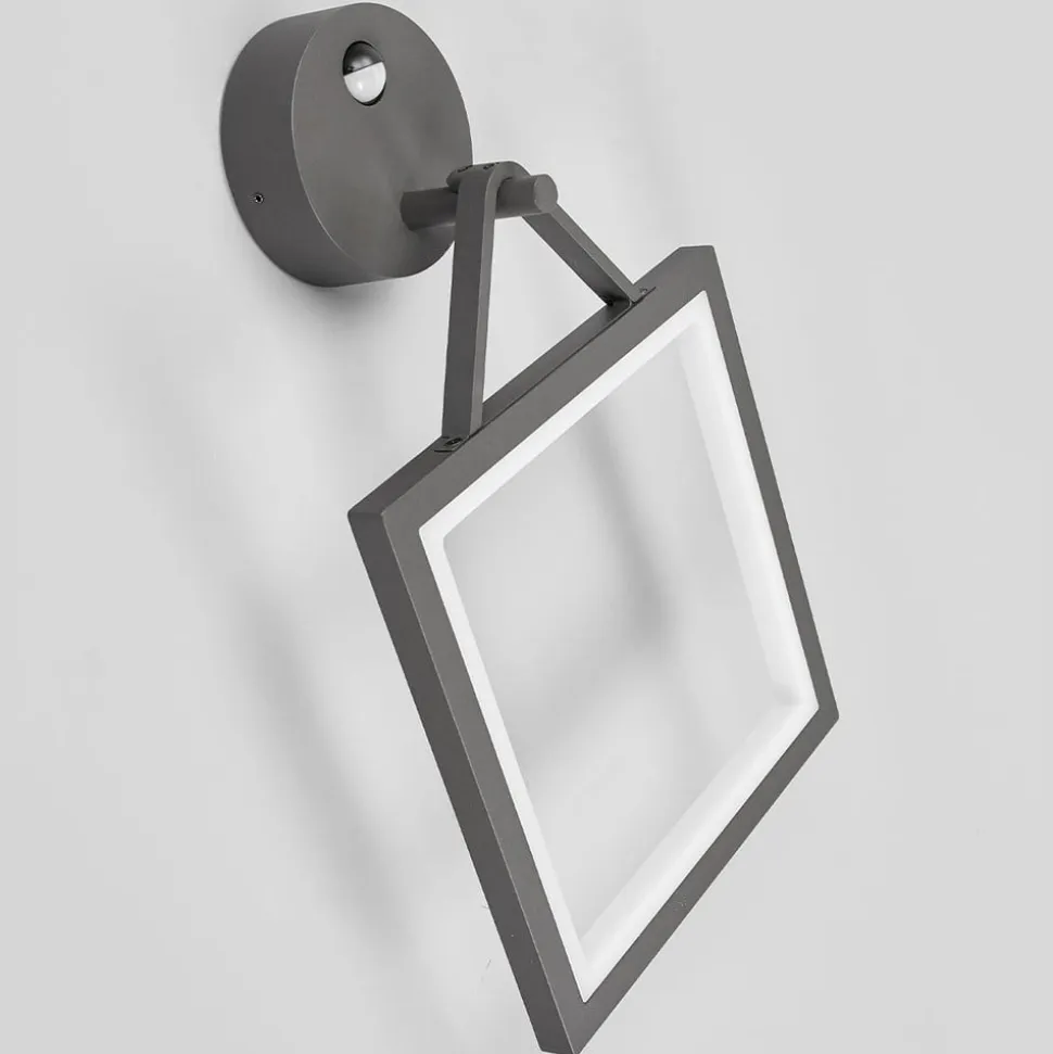 Firkantet LED-væglampe Mirco med bevægelsessensor