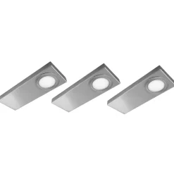 Flad LED-indbygningslampe Tain-CF i sæt af 3