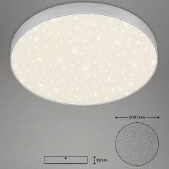 Flame Star LED-loftlampe, 840, Ø38,7 cm, sølv