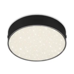 Flame Star LED-loftslampe, Ø 15,7 cm, sort