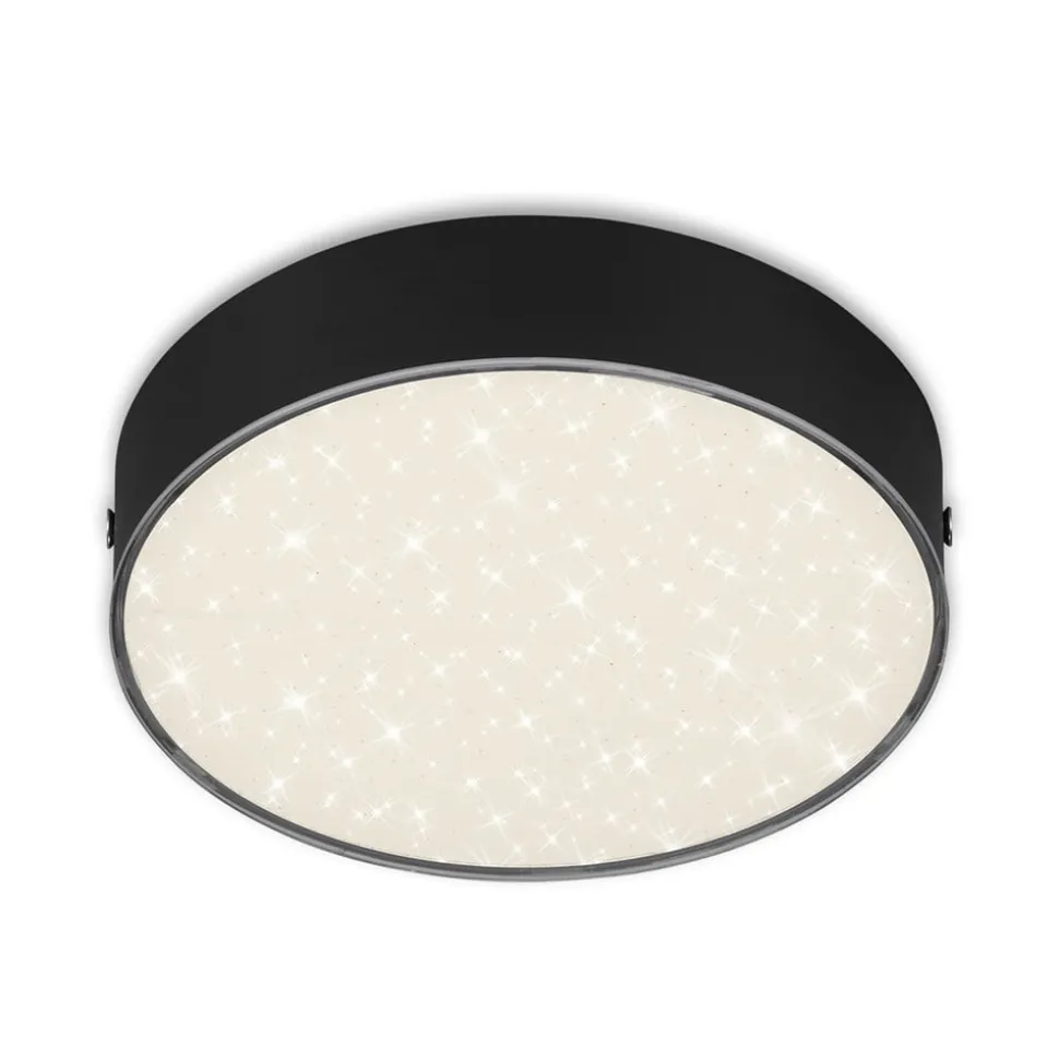 Flame Star LED-loftslampe, Ø 15,7 cm, sort