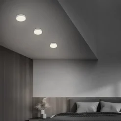 Flame Star LED-loftslampe, Ø 15,7 cm, sølv