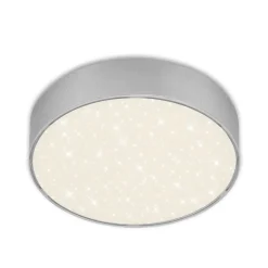 Flame Star LED-loftslampe, Ø 15,7 cm, sølv