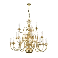 Flamsk Maximilian lysekrone med 21 lys