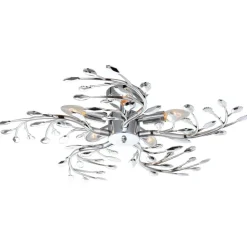 Flash loftlampe af metal, krom, Ø 65 cm