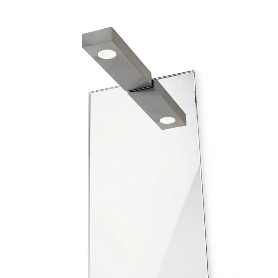 Flat 2 LED væg- og spejllampe, mat nikkel