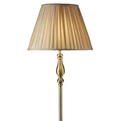 Flemish gulvlampe, med foldet skærm