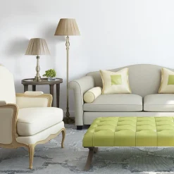 Flemish gulvlampe, med foldet skærm