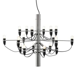 FLOS 2097/18 LED-lysekrone, frostet, krom