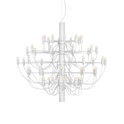 FLOS 2097/50 LED-lysekrone, klar, hvid