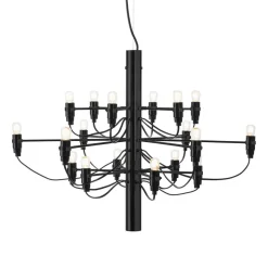 FLOS 2097/18 LED-lysekrone, matteret, sort