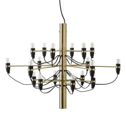 FLOS 2097/18 LED-lysekrone, matteret, messing