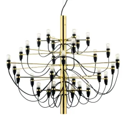 FLOS 2097/30 Lysekrone messing 30x2,7W LED mat