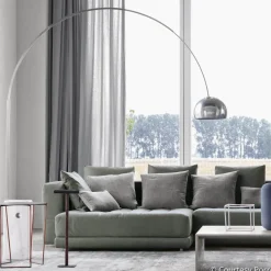 FLOS Arco bue-gulvlampe, krom, højde 240 cm, E27