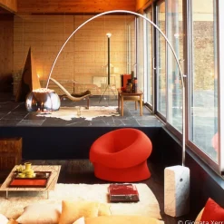 FLOS Arco bue-gulvlampe, krom, højde 240 cm, E27