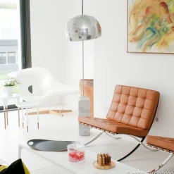 FLOS Arco bue-gulvlampe, krom, højde 240 cm, E27