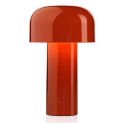 FLOS Bellhop genopladelig LED-bordlampe murstensrød