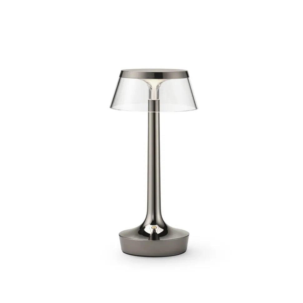 FLOS LED-bordlampe Bon jour unplugged, sort krom