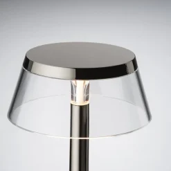 FLOS LED-bordlampe Bon jour unplugged, sort krom