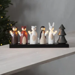 Forest Friends LED-lysestage, 5 lyskilder