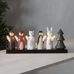 Forest Friends LED-lysestage, 5 lyskilder