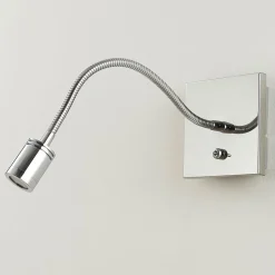 Forkromet væg-læselampe Berfin, LED