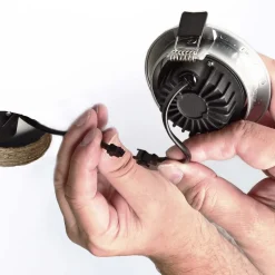 Forsænket loftlampe Dione, IP44, 4.000 K, sort, dæmpbar