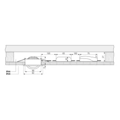 Forsænket loftlampe Dione, IP44, 3.000 K, sort, dæmpbar