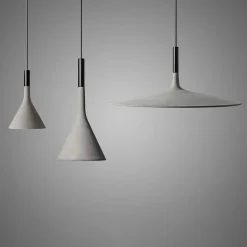 Foscarini Aplomb Mini pendellampe af beton, grå