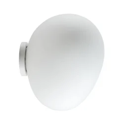Foscarini Gregg MIDI væglampe, i glas, hvid