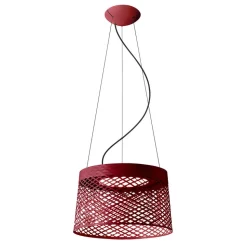 Foscarini Twiggy Grid LED-pendellampe, karminrød