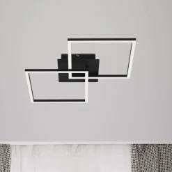 Frame LED-loftlampe, 2 lyskilder, Switch dim, sort