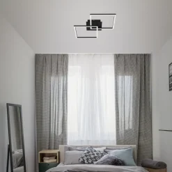 Frame LED-loftlampe, 2 lyskilder, Switch dim, sort