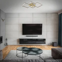 Frame LED-loftlampe, guld, dæmpbar, 4 lyskilder