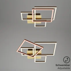 Frame LED-loftlampe, guld, dæmpbar, 4 lyskilder