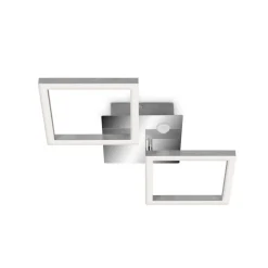 Frame LED-loftlampe, sensor, 47x23 cm, krom/alu