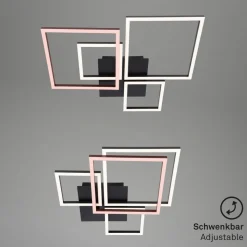 Frame LED-loftlampe, step dim, 4 lyskilder, sort