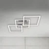Frame LED-loftlampe, step-dim, krom-alu 76x37cm