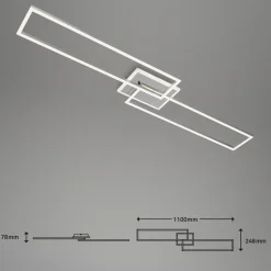 Frame S LED-loftlampe CCT 110x24,8 cm, aluminium