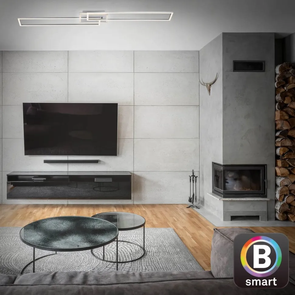 Frame S LED-loftlampe CCT 110x24,8 cm, aluminium